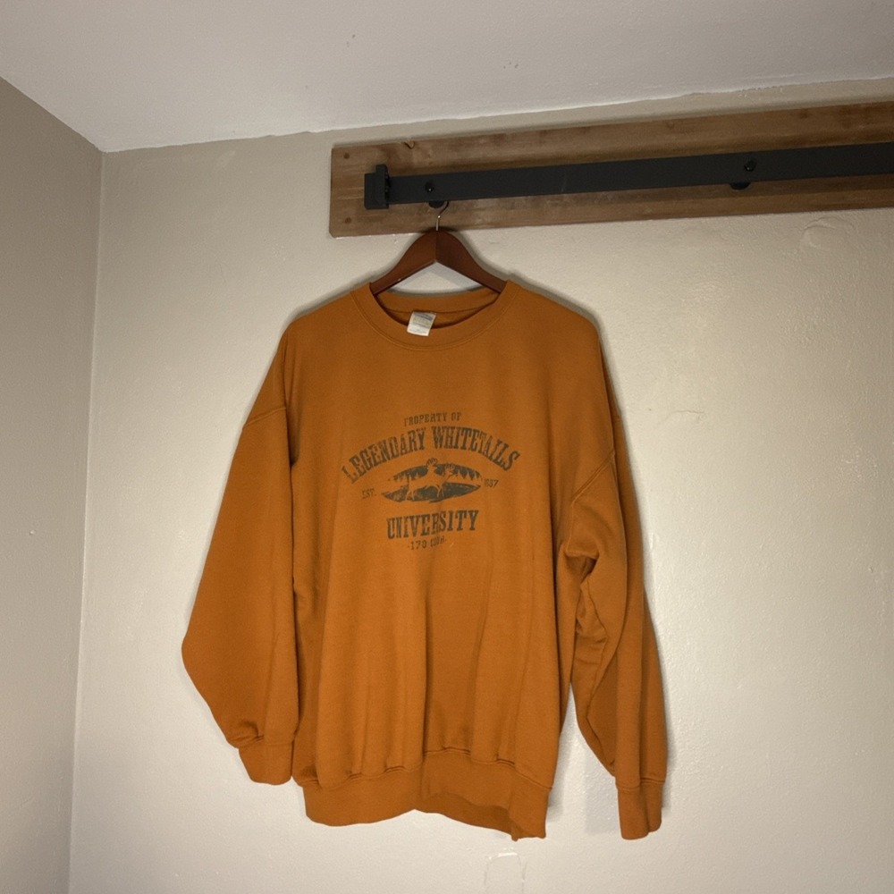 Vintage Legendary Whitetails‎ University Sweatshirt Orange Crewneck Size XXL